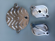 ฝาวาล์วระบาย WAVE 125 ปลาวาฬ mxs  งานCNC ไดร์สี ฝาวาล์วเจาะรูระบาย+สายระบาย ขายแยก