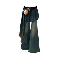 Quần Jeans Nữ Ống Loe Retro American Washed Street Style Quần Dài Ôm Dáng Mùa Thu Quần Dài Thường Ng