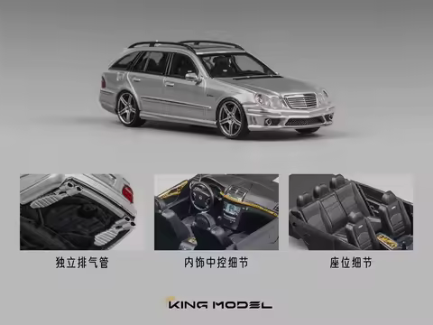 King Model 1:64 E63 W211 / C63 W204 Limited999 Diecast Collector's Vehicle Model Car