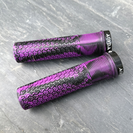 1 Pair 22.2mm Single-Sided Lock-On MTB//BMX/DH Bike Rubber Handlebar Grips with Aluminum Alloy Lock