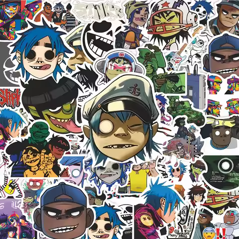 10/30/50pcs Cool Music Gorillaz Band Stickers Waterproof DIY Guitar Stationery Phone Case Graffiti D