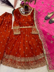 [PRE-ORDER] 2025 DEC DESIGNER PARTY WEAR LOOK SALWAR SUIT WITH EMBROIDERED WORK SIZE M TO 2XL( DELIV
