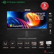 TITAN ARMY 34” Mini-LED WQHD 165Hz 0.5ms HDR Gaming Monitor with Speaker & Microphone (M34E7R)