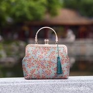 Musim bunga Beg Tangan Antik Cheongsam Baru Beg Tangan Wanita Retro Beg Emas Buatan Tangan Beg Jamua