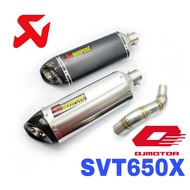Akrapovic Exhaust QJMotor SVT650X Slip On Tabung Muffler Stainless Steel Pipe Accessories Motor SVT 