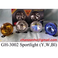 2 PCS ~ SPORTLIGHT 3.5 INCH GH-3002 FOG LAMP FOR UNIVERSAL CAR (BLUE / WHITE / YELLOW)