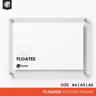 Frambie FLOATEE Acrylic Frame | A4 A3 A2 Wall Mounted Frame Poster Advertisement Certificate Frame