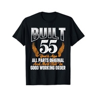 Men'S 55Th Birthday T-Shirt - Age 55 Number And Wings Design Comfortable Casual Wear Breathable Crew