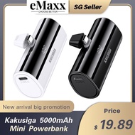 KAKUSIGA 5000mAh Mini PowerBank Capsule Fast Charging Powerbank Ultra-Compact Lightning Type-C Interface Portable Charge