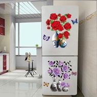 Home decor/refrigerator sticker cover/refrigerator sticker wallpaper/3d self-adhesive three-dimensional simulation of vase wall stickers patch hole decal sticker waterproof sticker decoration/refrigerator sticker wallpaper waterproof