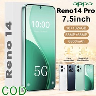 Hp asli OPP0 Reno14 PRO Smartphone 7.5Inci 5G Handphone hp murah baru RAM 16GB ROM 512GB Handphone D