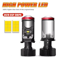BI LED Auto Mini Lens LED H4 Headlight Bulb Conversion Kit High Low Beam Projector Turbo Fan 6000K W