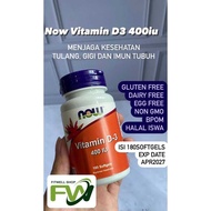 NOW Vitamin D3 D-3 400 IU 180 Softgels