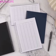 BACK2LIFE Spiral Bound Notebook, Sturdy Cover Universal Line Pages Financial Record Book, Attendance