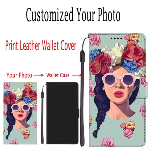 Customized DIY Photos Leather Cover For Sony Xperia 10 VII VI Wallet Cases For Xperia 10 V IV III II