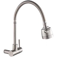 Flexible 304 stainless steel kitchen sink faucet 3002 - flexible kitchen sink water faucet 1/ 2 inch