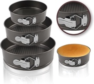Springform Pan Set 4" 7" 9" Nonstick Cheesecake Pan Round Cake Pans Leakproof Cake Tins with Removab