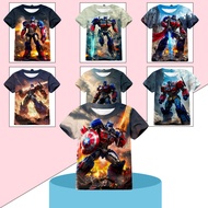 Optimus Prime Teenager Short-Sleeved T-Shirt-Transformers Robot Hero Graphic T-Shirt-Cute Printed Bo