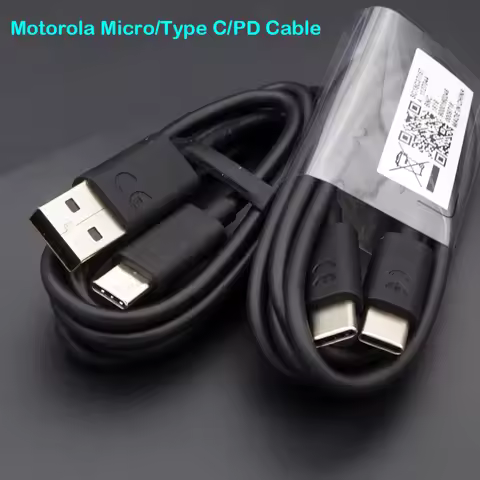 For Motorola 1M Micro USB/Type C PD/USB C to Type C Fast Turbo Charging Cable For Moto Edge 30 40 50