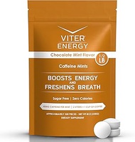 Viter Energy Caffeinated Mints - 40mg Caffeine, B Vitamins, Sugar Free Vegan Breath Mint. Powerful E