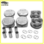 6pcs Pistons & Rings Set 10.7:1 11 25 7 558 528 11 25 7 559 434 For BMW E90 E60 E83 128i 328i 528i X