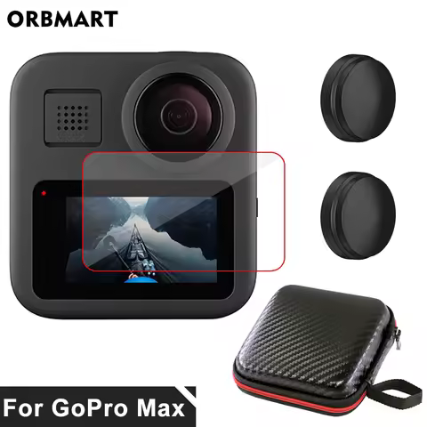 Case for GoPro Max 360 Screen Protector Lens Cover Cap Protective Bag for Go Pro Max Accessories Hou