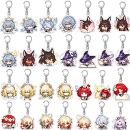 New Honkai: Star Rail Game Herta Aglaea Mydeimos Pendant Keychain Cute Cartoon Anime Keyring Backpac