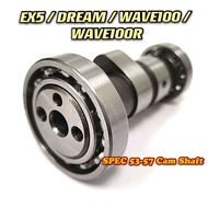 CAMSHAFT RACING S4 CUSTOM THAI EX5 / DREAM / WAVE100 / WAVE100R/ EX5 H/POWER SPEC 53-57 cam shaft