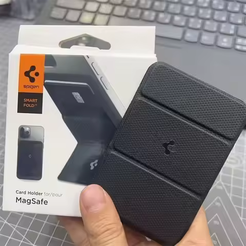 Spigen For MagSafe Smart Fold Card Holder Phone Holder For iPhone 17 Air 12 13 14 15 16 17 18 Pro Ma