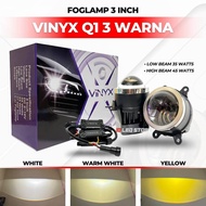 Vinyx Q1 Projector Foglamp 3 Colors 3 Inch Led 45 Watt 1 Year Warranty