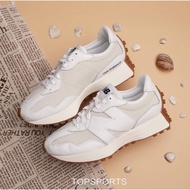 (((Tt.) WS327LA NB 327 327LA White Caramel Sole Leather Men Women Shoes 8IFW