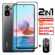 2 In 1 Screen Protector Tempered Glass For Xiaomi Redmi Note 10 Pro Note10 Pro Camera Back Lens Protective Glass Front Film
