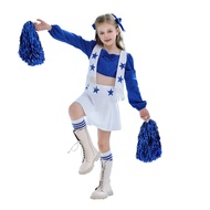 Halloween Children's Costume Dallas Cowboy Cheerleading Costume Girl Performance Costume Girl Blue C