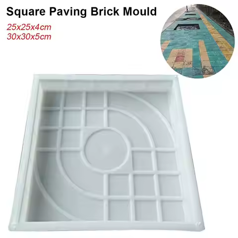 1Pcs Square Shaped Paving Brick Mould Reusable Plastic Concrete Path Maker Mold DIY Stepping Stone P