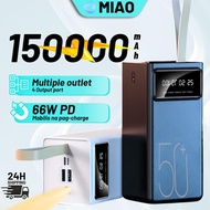 100% Original 150000mAh powerbank For iphone Fast Charge power bank 2 USB Portable charger gifts