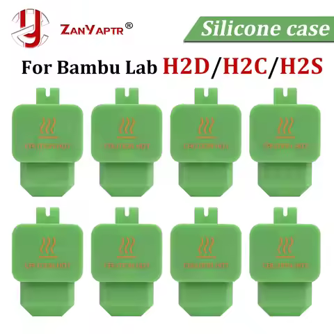 H2D H2S H2C Green Silicone Socks For Bambu Lab Exclusive Colors Mint Green Hotend Nozzle Heating Blo
