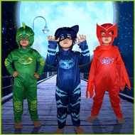 PS2 PJ Masks Cosplay Costume Catboy Owlette Gekko Kids Coat Tops Halloween Party Show Uniform Set Ma