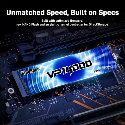 KingSpec SSD M2 PCIe5.0 1TB 2TB 4TB Solid State Drive PCIe Gen5 M.2 2280 Internal Drive 14000MB/S Ha