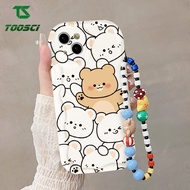 TOOSCI Cute Bear to Hug Phone Case + Colorful Bracelet For iPhone 6 6S 7 8 Plus X XS Max XR SE iPhon