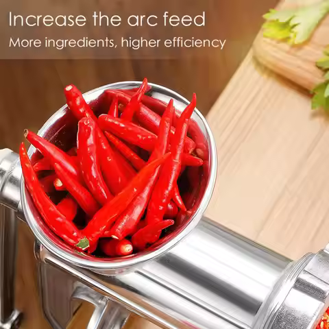 Manual stainless steel meat grinder, hand-operated, household minced meat,