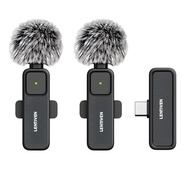 LENTIVEN Wireless Microphone Mic Wireless Clip On Microphone Mikrofon Lavalier HP Plug & Play SE80