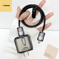 MK1  Creative Line Cute Case for Phone 15 14 13 Pro Max 18/20W Charger Charging Protector Data Wire 