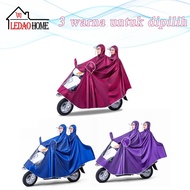 Ledaohome 2-head Motorcycle Raincoat Full Body Motorcycle Double Poncho 2-head Full Cover Motorcycle Raincoat 2 in 1 Coat