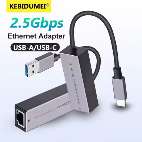 2500Mbps USB Ethernet Adapter 2.5G USB3.0 Network Card Thunderbolt 3 Lan Internet Adapter for Laptop