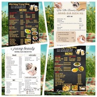 Menu, MENU, MENU, FOMEX Price List 5mm, Print And Design Complete Samples