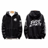 ใหม่เสื้อกันหนาวเสื้อฮู้ดดี้มีซิปโลโก้ Evos Esports Roar 2019 X Sponsoroversoroversized สําหรับผู้ชาย