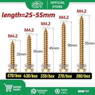 Galvanized Chipboard Screw (4.2x25 | 4.2x35 | 4.2x45 | 4.2x50 | 4.2x55mm)Wood Interior Screw