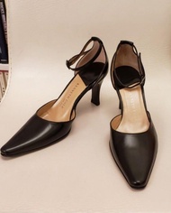 Kenneth Cole 意大利黑色全真皮高踭鞋