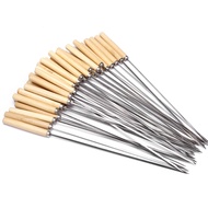 Stainless Steel BBQ Needle BBQ Skewer Stick Barbecue Rod BBQ Metal Kebab Sticks Barbecue Rod Garden