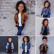 Children Afircan Clothes 2022 News Baby Girl Boy Dashiki Print Coat Fashion Clothing Ankara Kids Afr